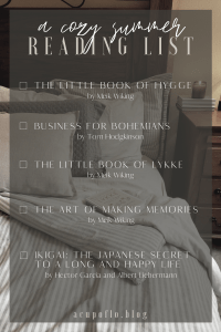 A Cozy Summer Reading List – a cup of lo